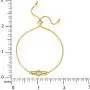 Marvel’s Captain Marvel Eight-Pointed Star Logo Yellow Gold Plated Lariat Bracelet