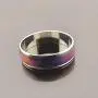 2 Pcs 6MM Comfort Fit Stainless-Steel Color Changing Heart Mood Ring Wedding Band Anniversary Promise 2 Pcs 6MM Comfort Fit Stainless-Steel Color Changing Heart Mood Ring Wedding Band Anniversary Promise