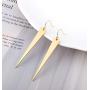 Geometric Triangle Rectangle Dangle Earrings for Women 18K Gold Plated Drop Minimalist Costume Jewelry