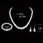 Acedre Pearl Bridal Necklace Earrings Bracelet Set Bride Wedding Jewelry Set Rhinestone Choker Necklace for Women and Girls (Set of 4) Acedre Pearl Bridal Necklace Earrings Bracelet Set Bride Wedding Jewelry Set Rhinestone Choker Necklace for Women and Girls (Set of 4)