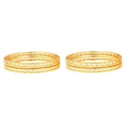 Efulgenz Indian Style Bollywood 14 K Gold Plated Filigree Wedding Bridal Bracelet Bangle Set Jewelry