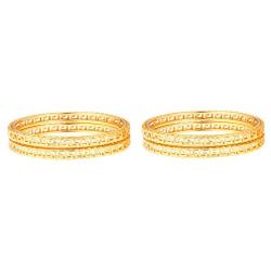 Efulgenz Indian Style Bollywood 14 K Gold Plated Filigree Wedding Bridal Bracelet Bangle Set Jewelry