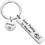 AKTAP Remembrance Gift Memorial Keychain in Memory of Brother Gone Fishing in Heaven Sympathy Gift Loss of Loved One Keychain