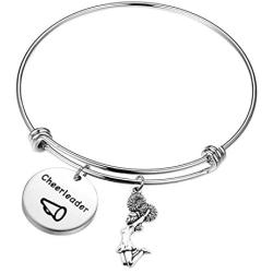 KUIYAI Cheer Necklace Cheerleader Megaphone Pendant Necklace Cheerleading Gifts