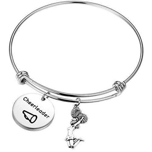 KUIYAI Cheer Necklace Cheerleader Megaphone Pendant Necklace Cheerleading Gifts
