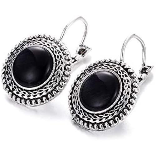 Boho Big Drop Earrings For Women Jewelry Brinco Carved Vintage Tibetan Silver Bohemian Long Earrings