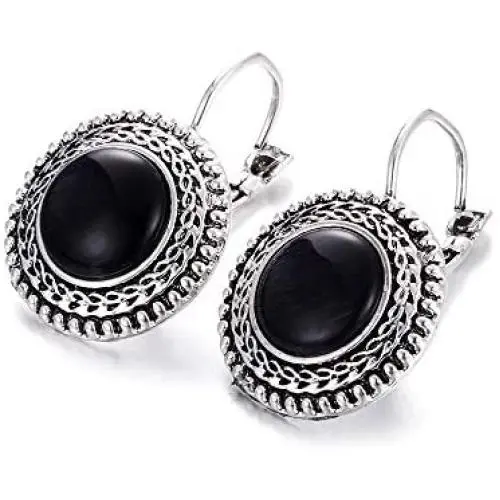 Boho Big Drop Earrings For Women Jewelry Brinco Carved Vintage Tibetan Silver Bohemian Long Earrings