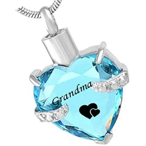 misyou Glass Cremation Jewelry Grandma Birthstone Pendant Urn Necklace Ashes Holder Keepsake misyou Glass Cremation Jewelry Grandma Birthstone Pendant Urn Necklace Ashes Holder Keepsake