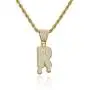 cmoonry Original Design Irregular Initial Necklace 24'' Gold Twist Chain 26 Letters Pendant Necklace for Men Women Hip Hop Jewelry Party Gift