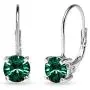 Sterling Silver 6mm Round-cut Classic Leverback Earrings Made with Swarovski Crystals Sterling Silver 6mm Round-cut Classic Leverback Earrings Made with Swarovski Crystals