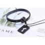 Lock Bracelet and Key Necklace - Titanium Steel Couples Jewelry, Romantic Gift for Valentines Day, Birthday, Christmas, Wedding, Anniversary