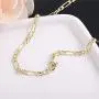 JAYUMO 14k Gold Plated Figaro Chain Necklace for Women, 3mm Figaro Link Choker Necklace for Women Girls Jewelry Gift, 16 Inch/18 Inch Length
