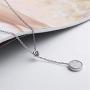 Genuine Natural Gibeon Meteorite Moldavite Gemstone Silver Fashion Pendant Necklace AAAA 12mm