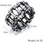 Biker Chain Rings, Chain Biker Ring for Men, Locomotive Chain Rings, Intertwine Rings Motorcycle Biker Bicycle Chain Ring, Hip Hop Punk Ring Jewelry Gift for Men Boys
