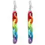 Personality Fashion Women Rainbow Chain Long Colorful Earrings Club Charms Jewelry Accessories