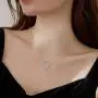 TANGPOET Tree of Life Necklace S925 Sterling Silver Crescent Moon Necklaces Opal Cubic Circonia Pendant Jewelry Gift for Women Mother Daughter