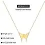 MONOOC Dainty Initial Butterfly Necklace, 14K Gold/Silver/Rose Gold Plated Butterfly Choker Pendant Necklaces Initial Letter Necklace Minimalist Butterfly Charm Necklace Jewelry Gifts for Women Girls