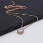 UDORA CZ Tearsdrop Earrings Necklace Jewelry Set for Bridal Bridesmaids