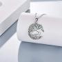 VENACOLY Tree of Life Necklace Moon Necklace Sterling Silver Family Tree Pendant Celtic Jewelry for Women Men