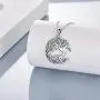VENACOLY Tree of Life Necklace Moon Necklace Sterling Silver Family Tree Pendant Celtic Jewelry for Women Men