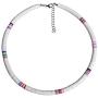The Woos Surfer Choker Lightweight Soft Polymer Clay Necklace Colorful African Vinyl Disc 6mm Beades Necklace Collar Adjustable Handmade Boho Beach Jewelry for Women Girls