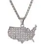 U7 Nation Map Pendant Patriotism Jewelry 18K Gold Plated Necklace Pendant with Adjustable Rolo Chain U7 Nation Map Pendant Patriotism Jewelry 18K Gold Plated Necklace Pendant with Adjustable Rolo Chain