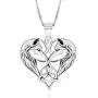 925 Sterling Silver Celtic Love Couple Wolf Heart Pendant Necklace 18'' 925 Sterling Silver Celtic Love Couple Wolf Heart Pendant Necklace 18''
