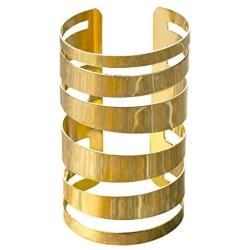 Lux Accessories Wide Cutout Geo Arm Cuff