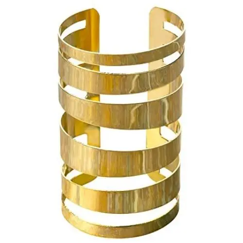 Lux Accessories Wide Cutout Geo Arm Cuff Lux Accessories Wide Cutout Geo Arm Cuff