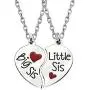 Sister Pendant Necklaces Big Little Sister Family Gifts Jewelry Set Stainless Steel Pack Of 2pcs Sister Pendant Necklaces Big Little Sister Family Gifts Jewelry Set Stainless Steel Pack Of 2pcs
