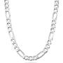 Miabella 925 Sterling Silver Italian 11mm Solid Diamond-Cut Figaro Link Chain Necklace for Men, 18, 20, 22, 24, 26, 30 inch