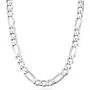 Miabella 925 Sterling Silver Italian 11mm Solid Diamond-Cut Figaro Link Chain Necklace for Men, 18, 20, 22, 24, 26, 30 inch
