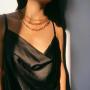 EASYSO Dainty Choker Necklace Chains for Women, 14K Gold Plated Simple Snake Chain Herringbone Necklace Simple Jewelry for Women