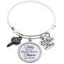 Maid of Honor Gift, Bridesmaid Gift Always my Sister Bangle, Today My Maid of Honor/Marton of Honor Forever My Sister Gift Wedding Adjustable Bracelet
