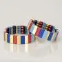 Allzedream Enamel Bracelets Stretch Bangle Colorful Tile Beads Elastic Stackable Colorblock Bracelet Allzedream Enamel Bracelets Stretch Bangle Colorful Tile Beads Elastic Stackable Colorblock Bracelet