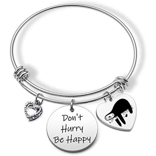 Animal Sloth Charm Bracelet Animal Jewelry Sloth Lover Gift Sloth BestFriend Braclets（BR-Dont Hurry）