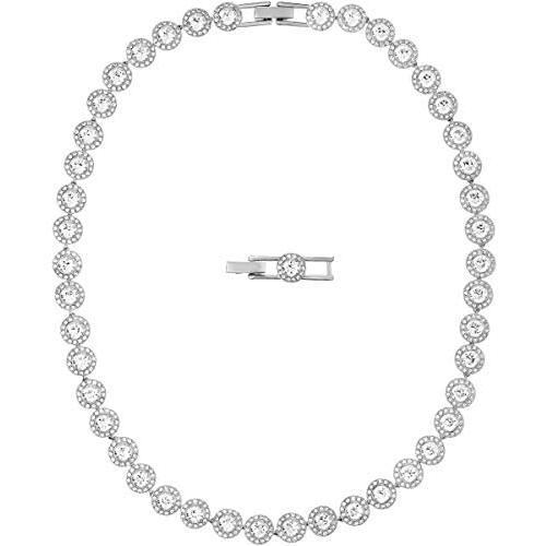 SWAROVSKI Womens Angelic Jewelry Collection, Rhodium Finish, Clear Crystals