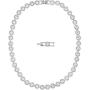 SWAROVSKI Womens Angelic Jewelry Collection, Rhodium Finish, Clear Crystals