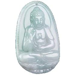 Natural Jade A Jadeite Zodiac Protector Deity Amulet Pendant