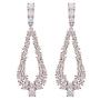 Izaara 925 Sterling Silver White Round CZ Pear Dangle Earrings for Women and Girls