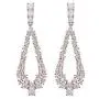 Izaara 925 Sterling Silver White Round CZ Pear Dangle Earrings for Women and Girls