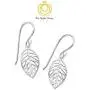 Big Apple Hoops - Mothers Day Sterling Silver Filigree Leaf Drop Dangle Earrings, Small Size, Thai Silver Earrings Big Apple Hoops - Mothers Day Sterling Silver Filigree Leaf Drop Dangle Earrings, Small Size, Thai Silver Earrings