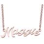 LoEnMe Jewelry Rose Gold Name Necklace Personalized Custom Made Gift for Women Girls Couple