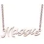 LoEnMe Jewelry Rose Gold Name Necklace Personalized Custom Made Gift for Women Girls Couple