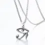 U7 Egyptian Necklace Men Women African Jewelry Stainless Steel Vintage Pharaoh/Ankh Cross Anubis/Eye of Horus Pendant Necklaces with 22 Inch Rope Chain