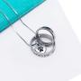 LYFML Heart Cremation Jewelry Urn Necklace for Ashes, Keepsake Pendant Made of Titanium Steel, Engraved''No Longer by My Side, Forever in My Heart'' Come with Filling Kit