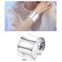 CASSIECA 4 Pcs Cuff Bangle Bracelet Set for Women Smooth Open Wide Wire Grooved Bracelets Adjustable Gold Sliver-Tone Plated Fashion Jewelry