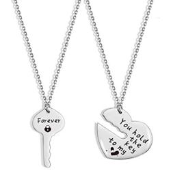 SIDIMELO Inspirational Gifts Couple Necklace Birthday Gifts for Boyfriend Girlfriend Gift for Valentines Day Birthday Gifts Couple Gifts Husband Wife Necklace