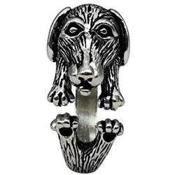 CANEER Dog Rings, Personalized Pet Statement Open Ring for Women Retro Animal Fashion Adjustable Jewelry Cute Cocktail Ring for Dog Lovers