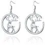 Cute Silver Christmas Reindeer Piercing Dangle Earrings, Holiday Party Drop Earrings, Christmas Gift Idea, Thanksgiving Themed Earrings, Cute Christmas Costume Jewelry for Women Girls Cute Silver Christmas Reindeer Piercing Dangle Earrings, Holiday Party Drop Earrings, Christmas Gift Idea, Thanksgiving Themed Earrings, Cute Christmas Costume Jewelry for Women Girls
